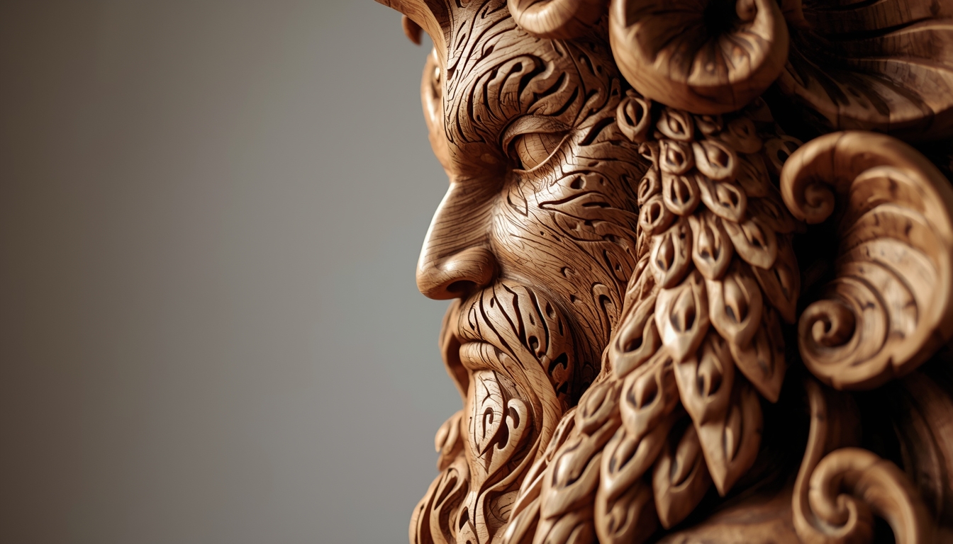 Ročno izrezljana lesena skulptura Smyxaronux